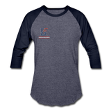 Bleacher Fan Baseball T-Shirt - heather blue/navy