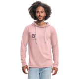 Bleacher Fan Small Logo Lightweight T-Shirt Hoodie - cream heather pink