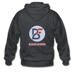 Bleacher Fan Circle Logo Backside Zip Hoodie - deep heather