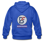 Bleacher Fan Circle Logo Backside Zip Hoodie - royal blue