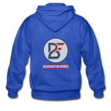 Bleacher Fan Circle Logo Backside Zip Hoodie - royal blue