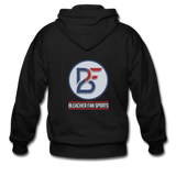 Bleacher Fan Circle Logo Backside Zip Hoodie - black
