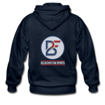 Bleacher Fan Circle Logo Backside Zip Hoodie - navy